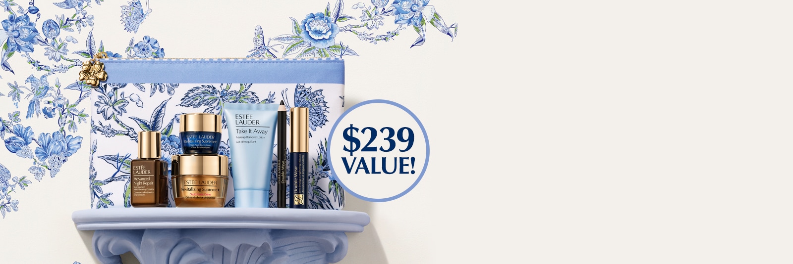 Free 7-Piece Gift with any $99+ purchase. PLUS, a free Advanced Night Repair Eye Supercharged Gel-Crème with $250+ purchase.* Online Only.*​