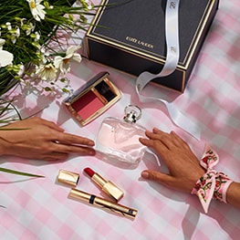 photo of estee lauder makeup, fragrance, skincare